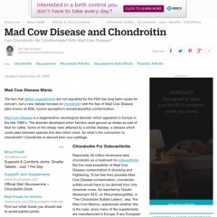 Mad Cow Disease & Chondroitin