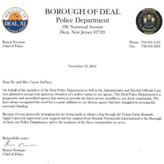 Borough of Deal Police Department Thanks Summit Nutritionals International™